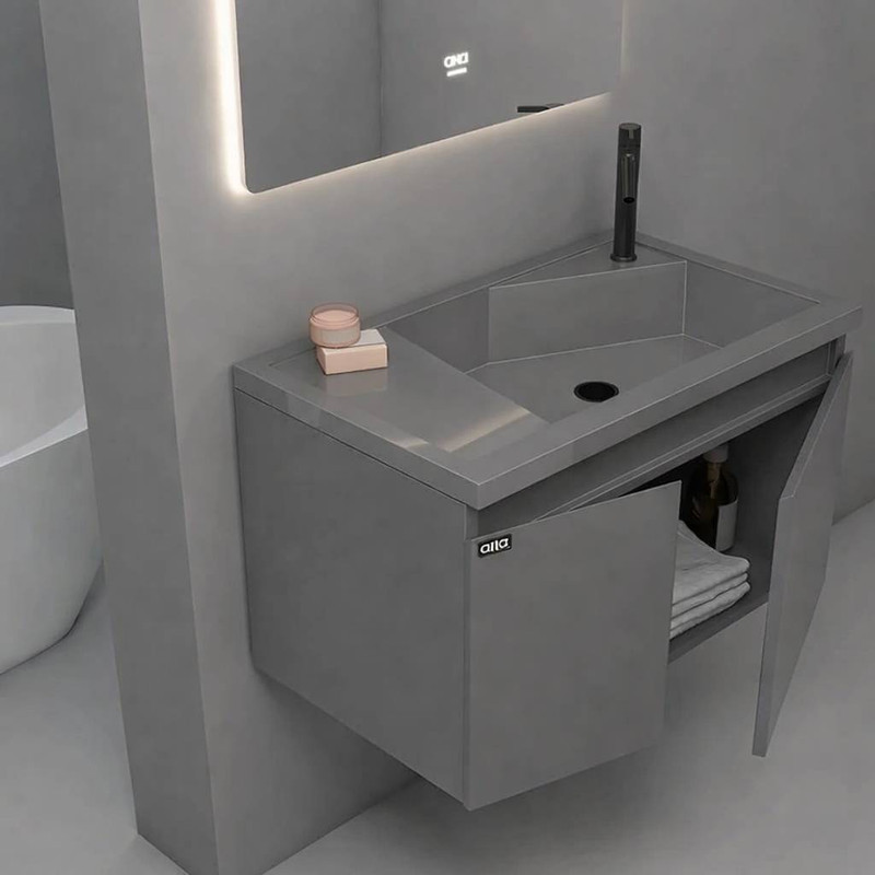 ست کابینت و روشویی آلکا مدل  3070 به همراه آینه بک لایت