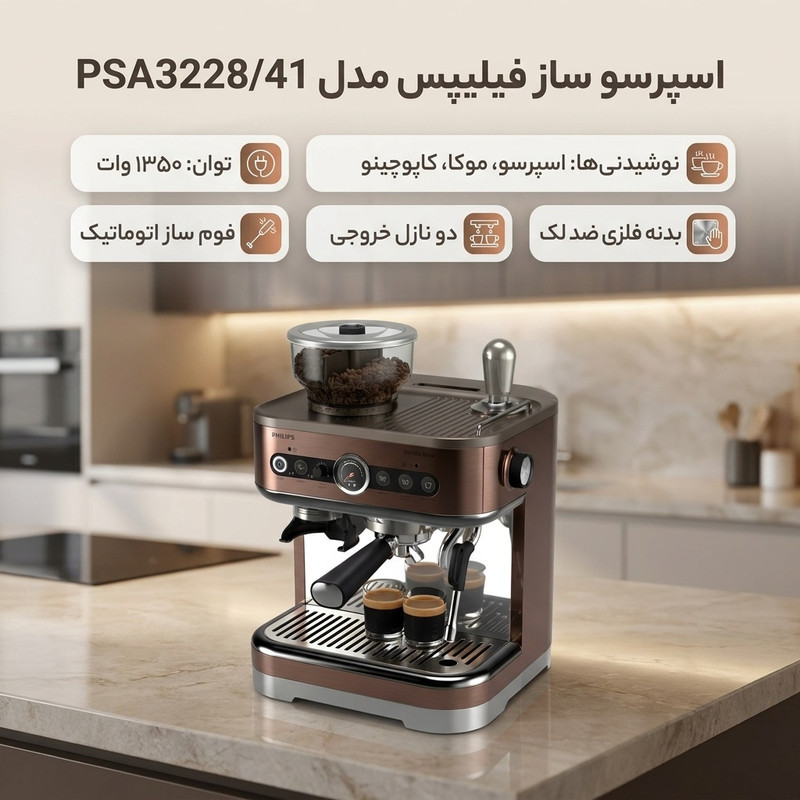 اسپرسو ساز فیلیپس مدل PSA322841