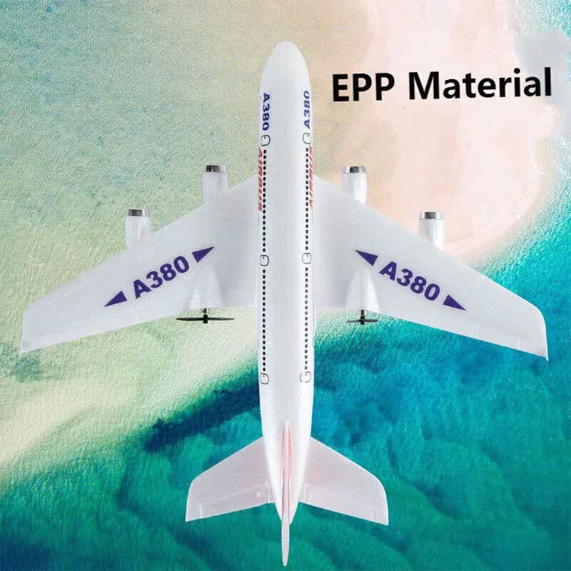 هواپیما بازی کنترلی ناب سل مدل مسافربری شارژی ایرباس کد AIRCRAFT AIRBUS A380  با قابلیت پرواز