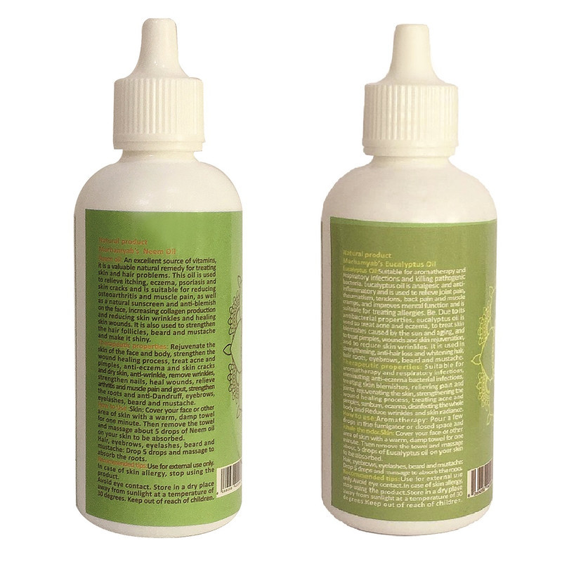 روغن تقویت کننده مو، مژه و ابرو مرهم یاب مدل اکالیپتوس و چریش حجم 80 میلی لیتر مجموعه 2 عددی