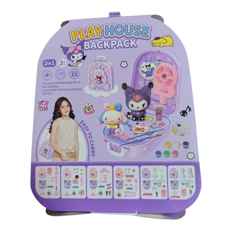 ست اسباب بازی لوازم آرایشی  مدل کیف اکسسوری کرومی کد KUROMI-01