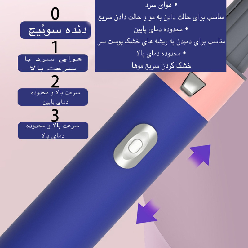 سشوار برس دار حالت دهنده مدل 5IN1 HOT