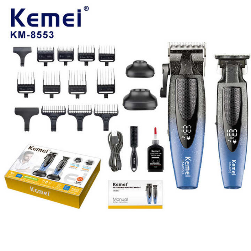 ماشین اصلاح موی سر و صورت شارژی کیمی مدل KM-8552 &amp; KM-8553 مجموعه 2 عددی