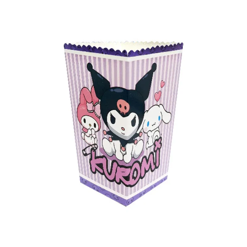 ظرف پاپ‌کورن یک‌بار مصرف مدل KuromiP1 بسته 10 عددی