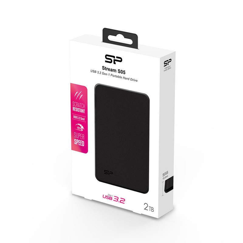 هارد اکسترنال سیلیکون پاور مدل Stream S05 ظرفیت دو ترابایت دارای رابط USB Type-A 3.2
