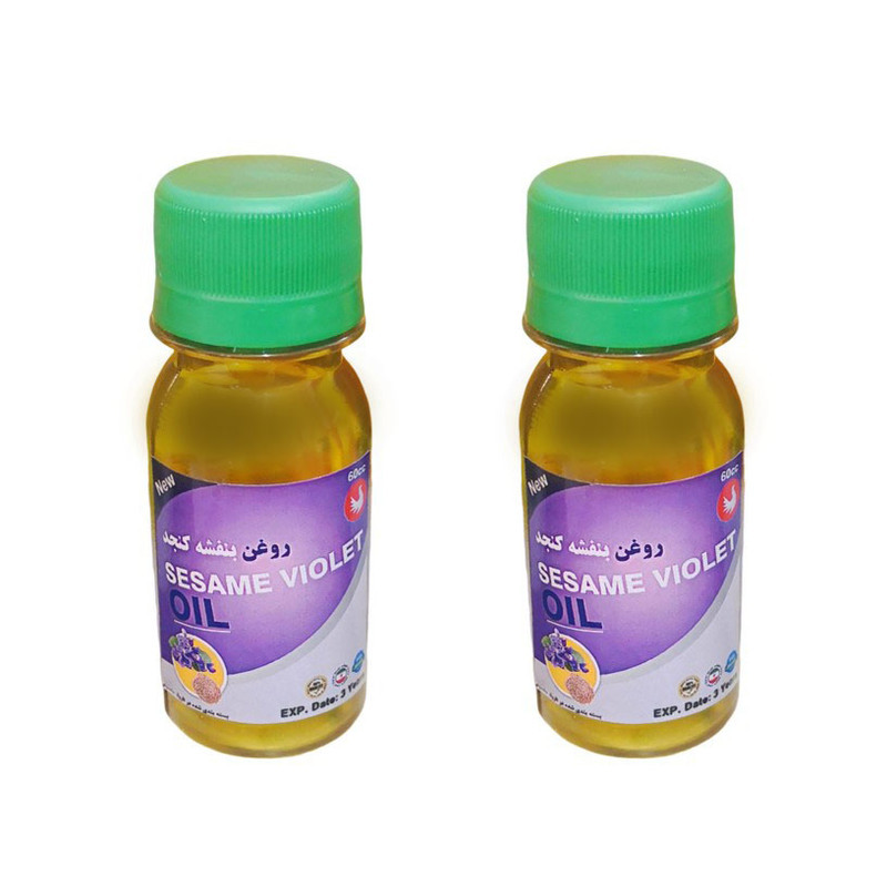 روغن بنفشه پامکا مدل پایه کنجد حجم 60 میلی لیتر مجموعه 2 عددی