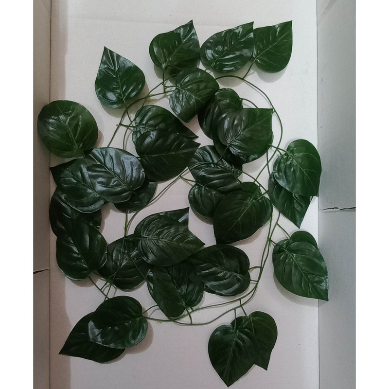 ریسه برگ مصنوعی لوبیا 36 برگ طول 220 سانتی‌متر جنس پلاستیک مناسب تزئینات داخلی و دکوری