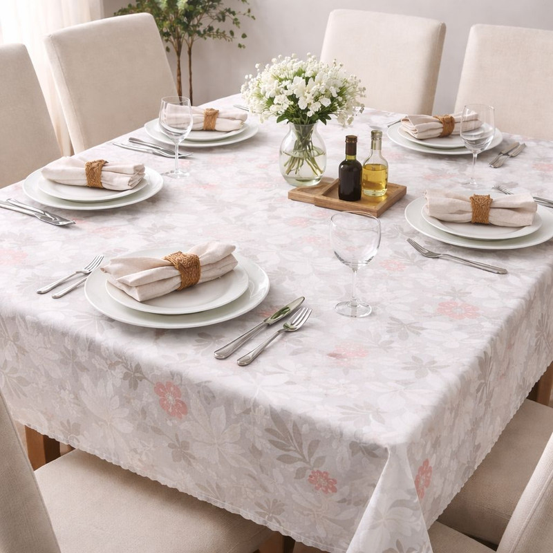 رومیزی مدل مستطیل گل معلق  سایز 135x100 سانتی‌متر