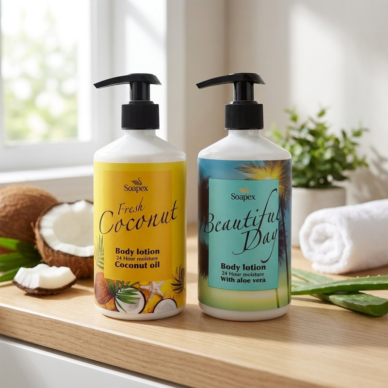 لوسیون بدن سوپکس مدل Coconut oil و Aloe vera حجم 350 میلی لیتر