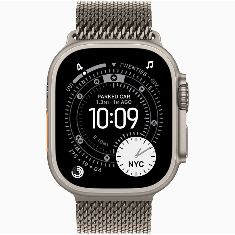 ساعت هوشمند 49 میلی متری اپل مدل Ultra 3 Natural Titanium Case با بند Titanium Milanese