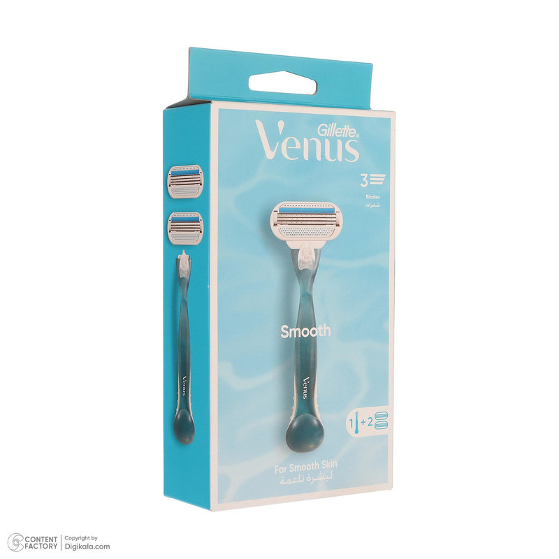 خودتراش ژیلت مدل Venus Smooth به همراه یدک بسته 2 عددی