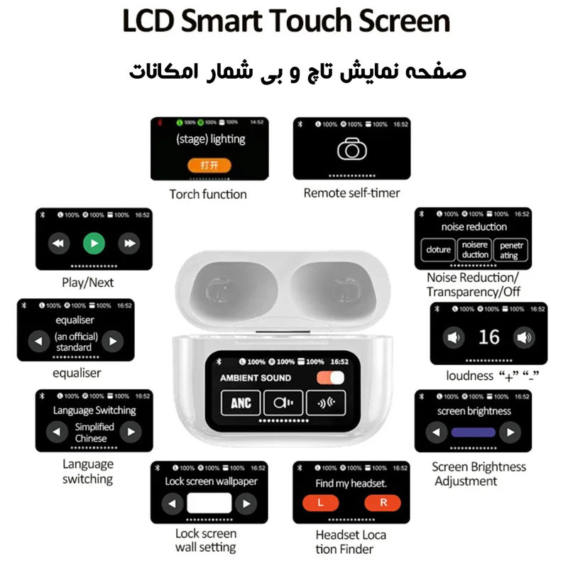 هدفون بلوتوثی هوشمند دیبت ویر مدل A9Plus- AI Translator