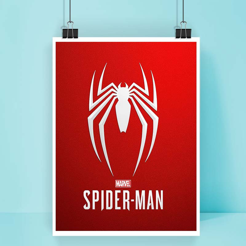 پوستر کارنيکا طرح Man-مرد عنکبوتی Spider کد 21542 مجموعه 8 عددی