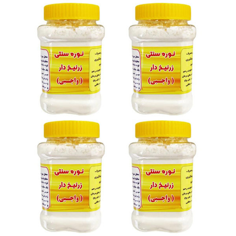 پودر موبر نوره مدل زرنیخ دار وزن 450 گرم بسته 4 عددی