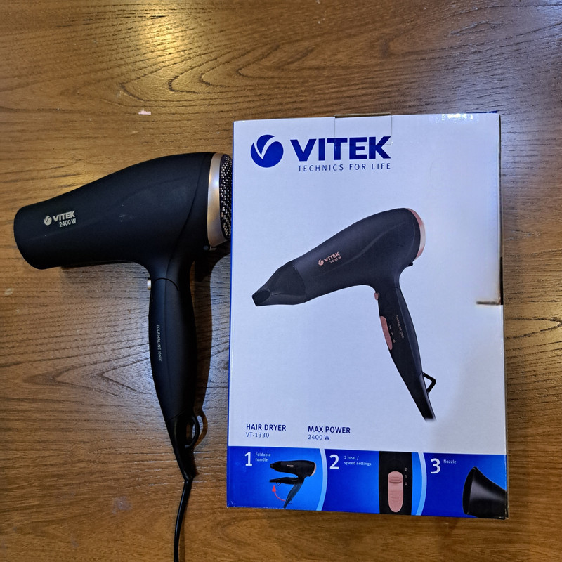 سشوار مسافرتی ۲۴۰۰ وات ویتک مدل VT-1330