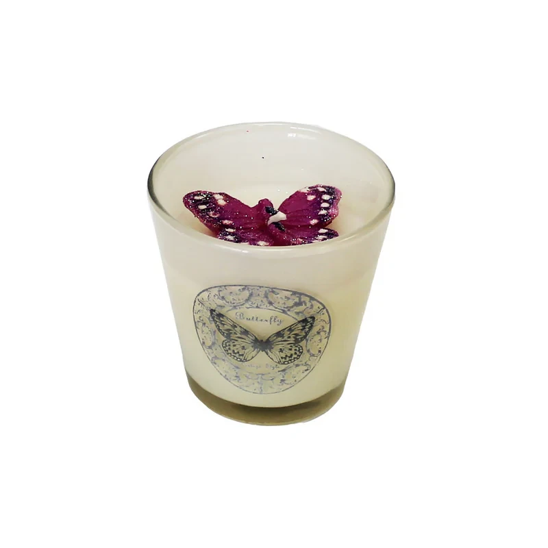شمع لیوانی مدل Butterfly کد 79-02
