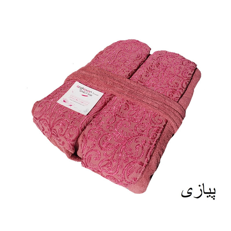 حوله پالتویی ارغوان طرح راشل سایز 125