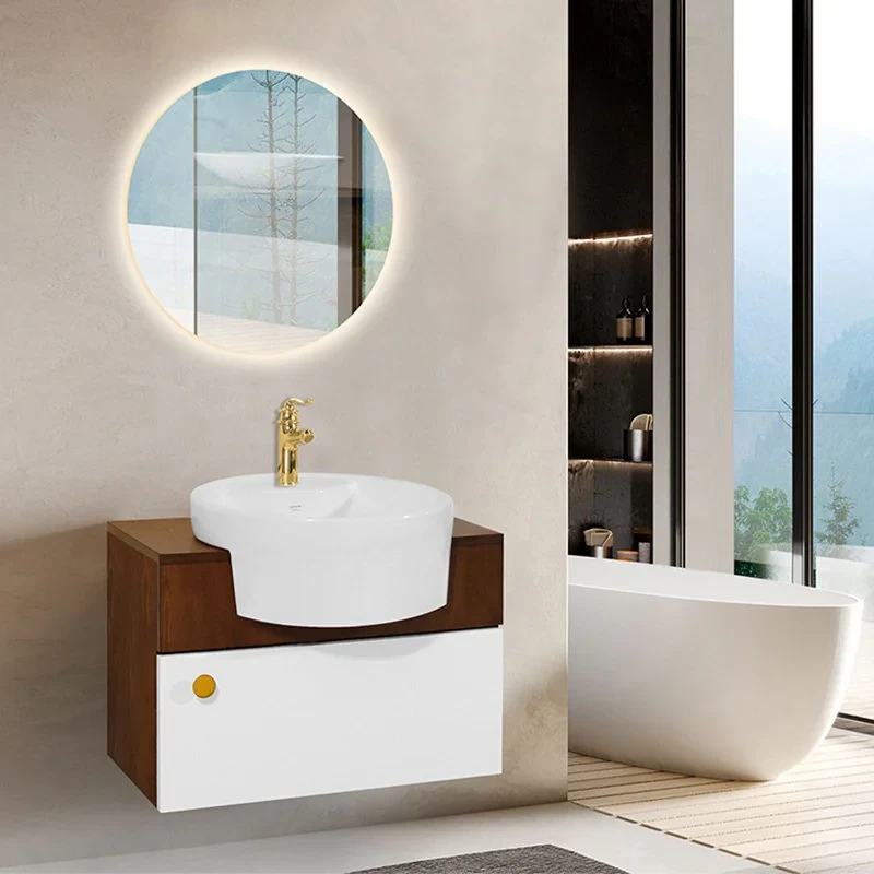 ست کابینت روشویی آزالیا مدل M11CM  به همراه آینه بک لایت