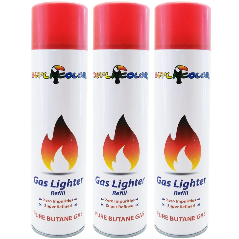 اسپری کپسول گاز فندک دوپلی کالر مدل Super Refined حجم 300 میلی لیتر بسته 3 عددی