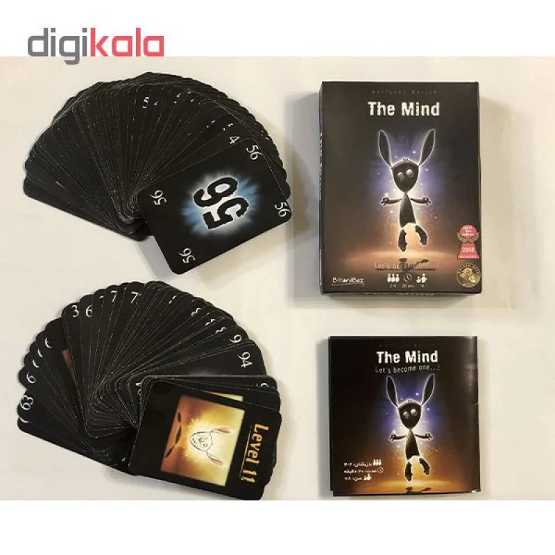 بازی فکری کارتی The mind بدون کلام با 120 کارت، مناسب 4 نفر، تست هوش و تمرکز، نامزد بهترین بازی سال 2018 و برنده جایزه بهترین بازی کارتی از Boardgame geek