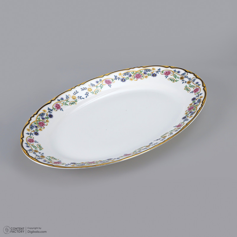 سرویس  غذا خوری 28 پارچه چینی زرین ایران سری ایتالیا اف مدل Golestan 2 درجه عالی