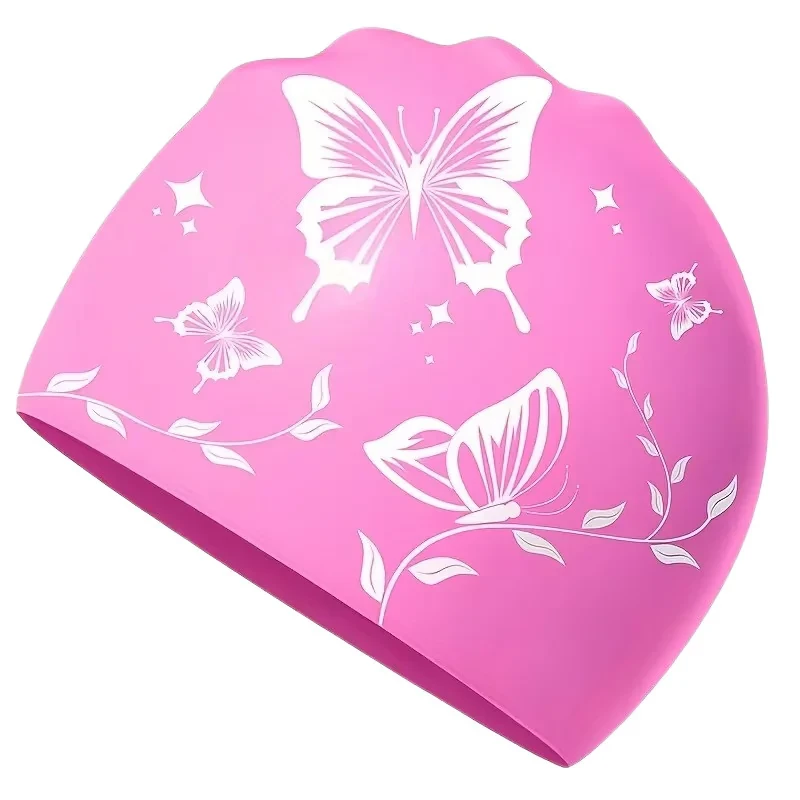 کلاه شنا طرح گل و پروانه کد SY-1124