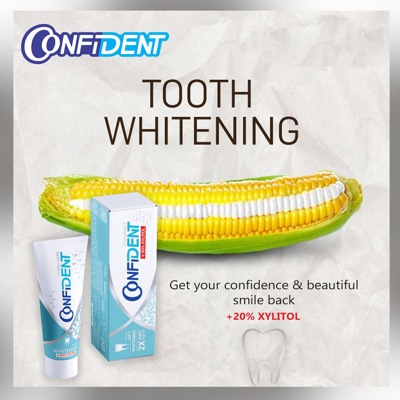 خمیر دندان کانفیدنت مدل Whitening-Max حجم 100 گرم مجموعه 2 عددی