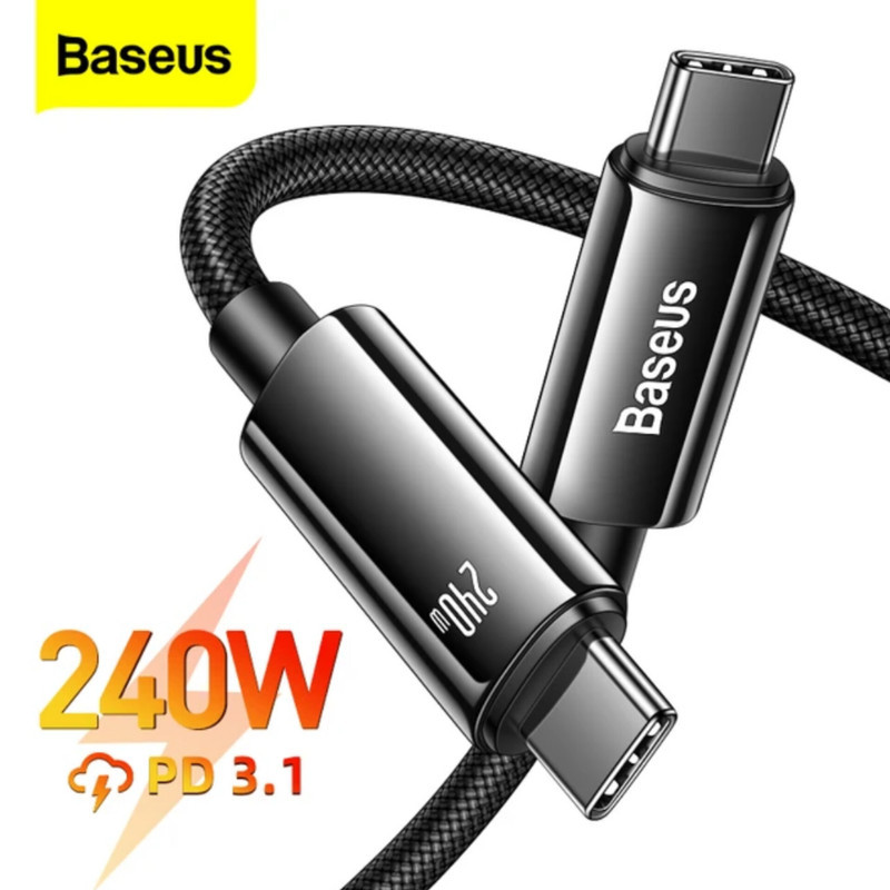 کابل تبدیل USB-C باسئوس مدل (TUNGSTEN  (240W طول 1 متر