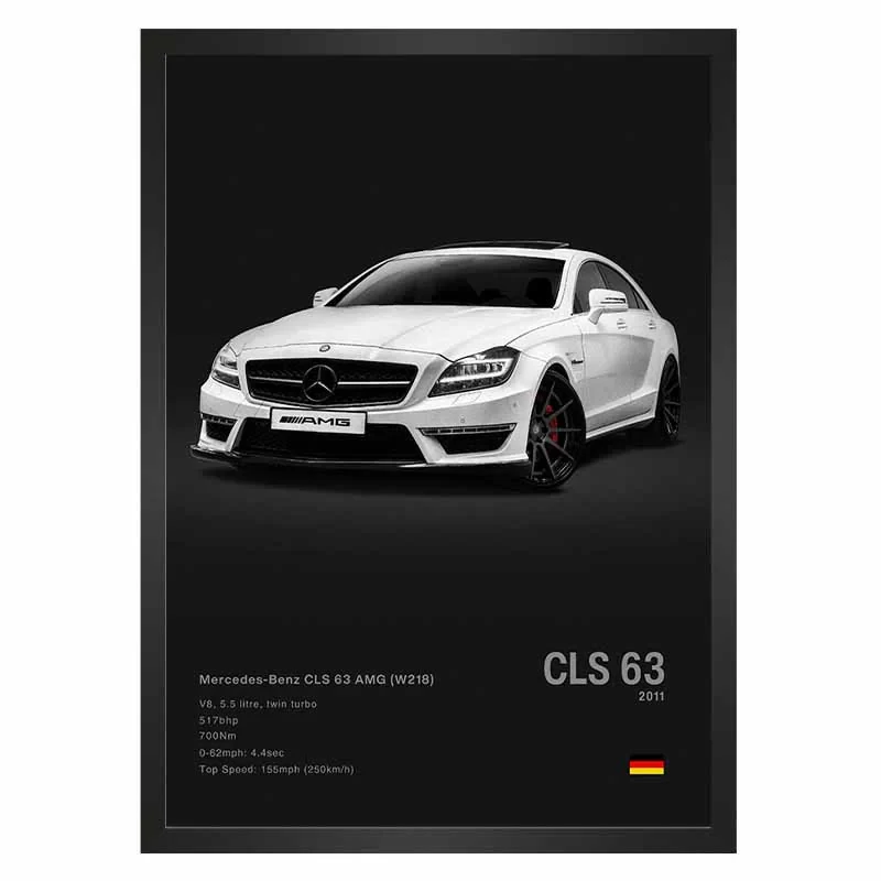 تابلو آرنیاگالری طرح بنز CLS فریم مشکی
