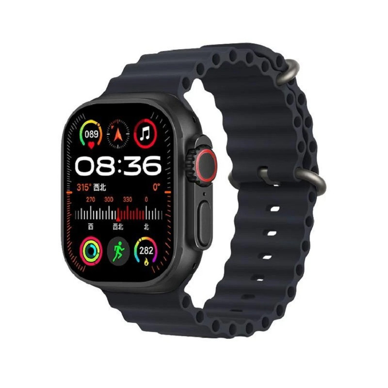 ساعت هوشمند 48 میلی متری مدل PLUS ONE 1+7 بند سیلیکونی