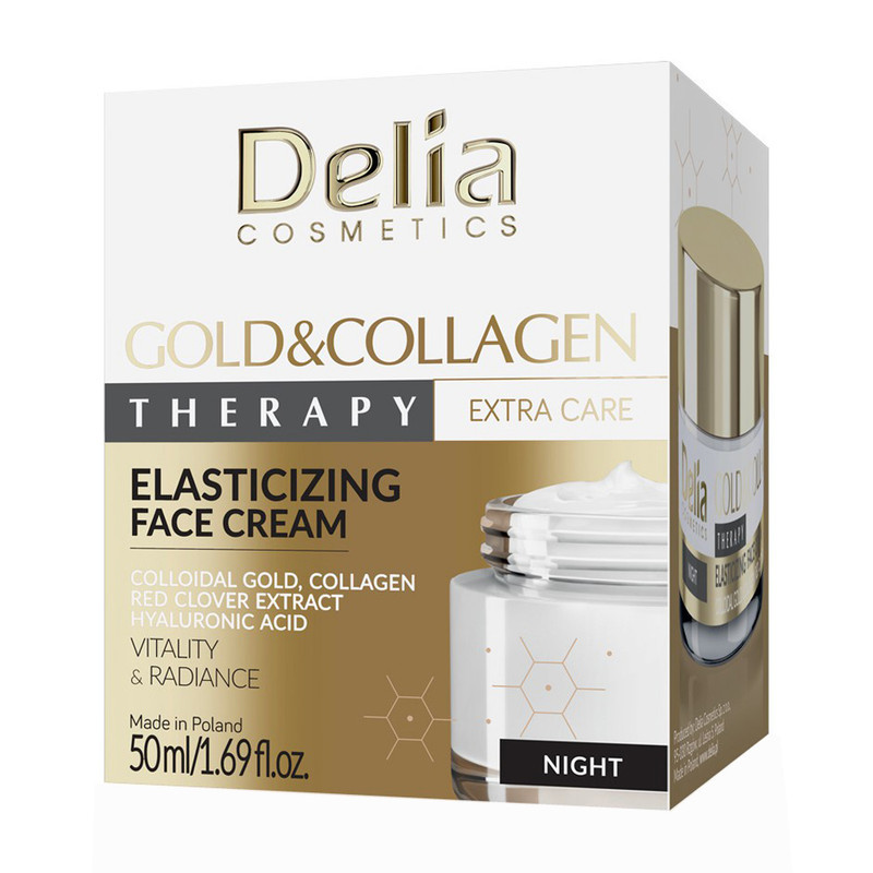 کرم ضد چروک دلیا مدل GOLD COLLAGEN مناسب برای انواع پوست حجم 50 میلی لیتر