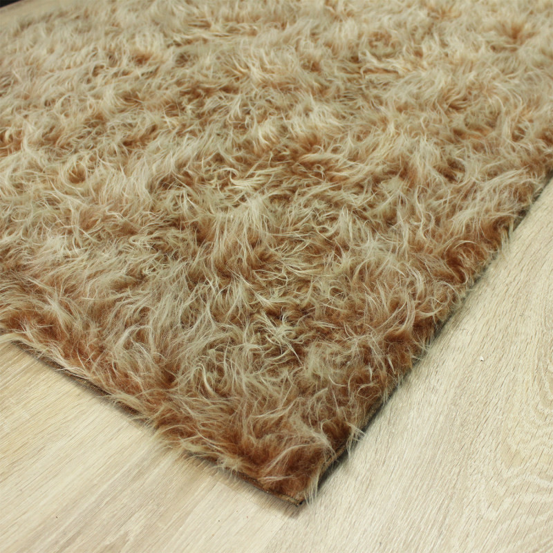فرش ماشینی آقای طرح مدل Rectangle زمینه نسکافه ای