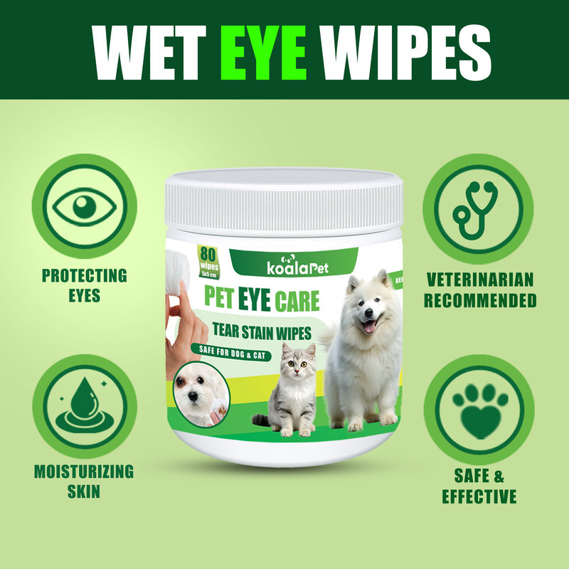 دستمال مرطوب سگ و گربه مخصوص گوش و اطراف چشم کوالاپت مدل  Wipes03 بسته دو عددی