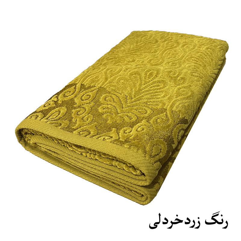 حوله حمام هنرمند مدل سلطنتی سایز 100x165 سانتی متر