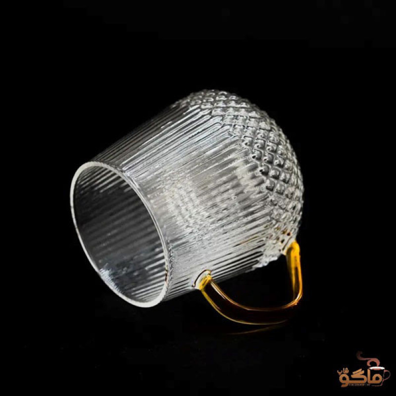 لیوان مدل طرح دار دسته رنگی کد 868