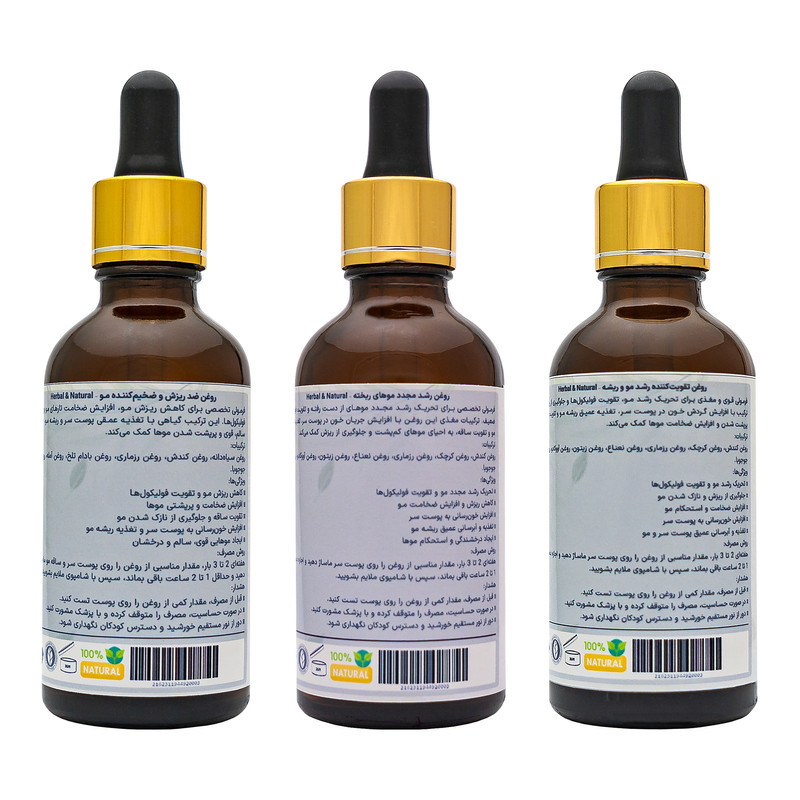 روغن ضد ریزش مو ، رویش دهنده مو و تقویت رشد مو مدل +A حجم 90 میلی لیتری بسته 3 عددی