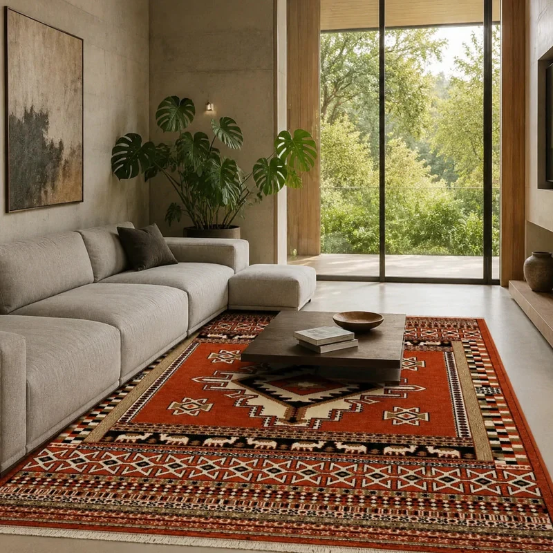 گلیم ماشینی مدل شکوه