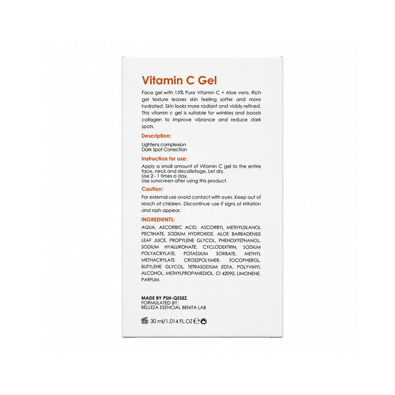 ژل روشن‌کننده دست و صورت کانبیو مدل Vitamin C مناسب برای انواع پوست حجم 40 میلی‌لیتر