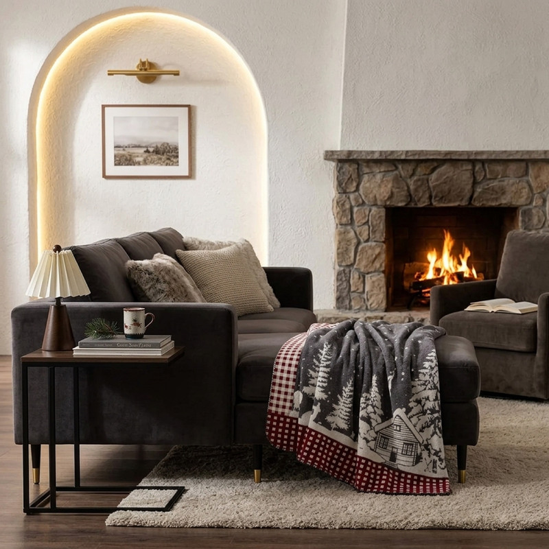 شال مبل و تخت مادام کوکو مدل Troyes سایز 170x130 سانتی متر