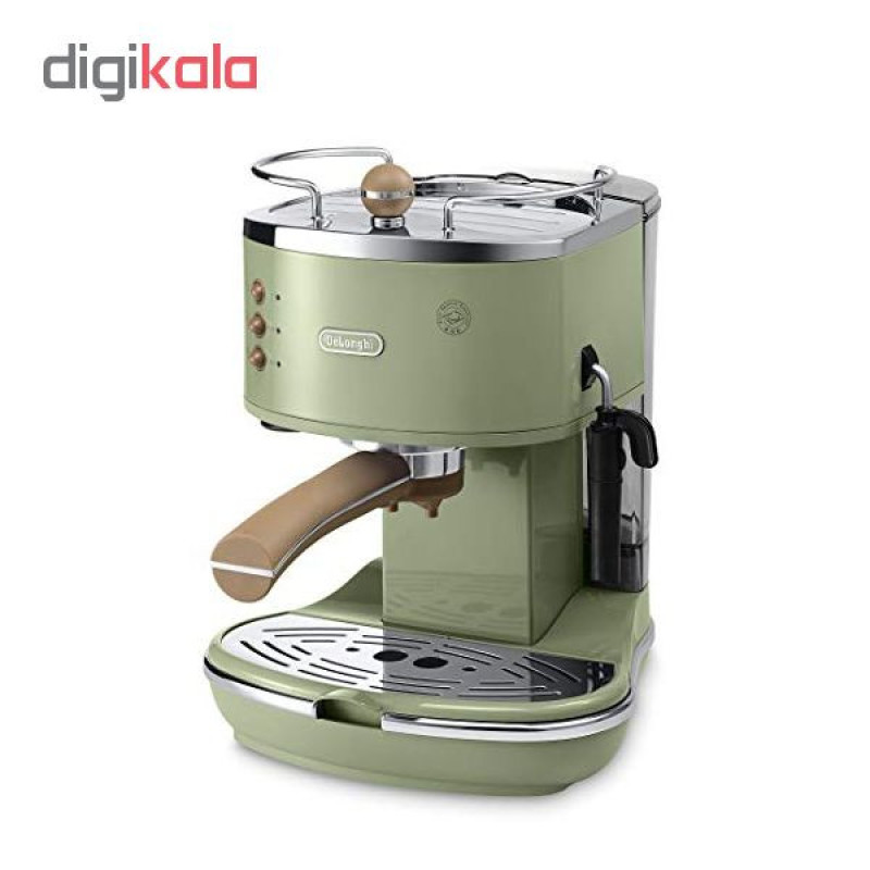 اسپرسوساز 1400 میلی‌لیتری دلونگی مدل ICONA VINTAGE ECOV 311.BG، مناسب تهیه اسپرسو، کاپوچینو، ماکیاتو و لانگو، دارای 2 عدد نازل قهوه، سیستم گرم کردن فنجان