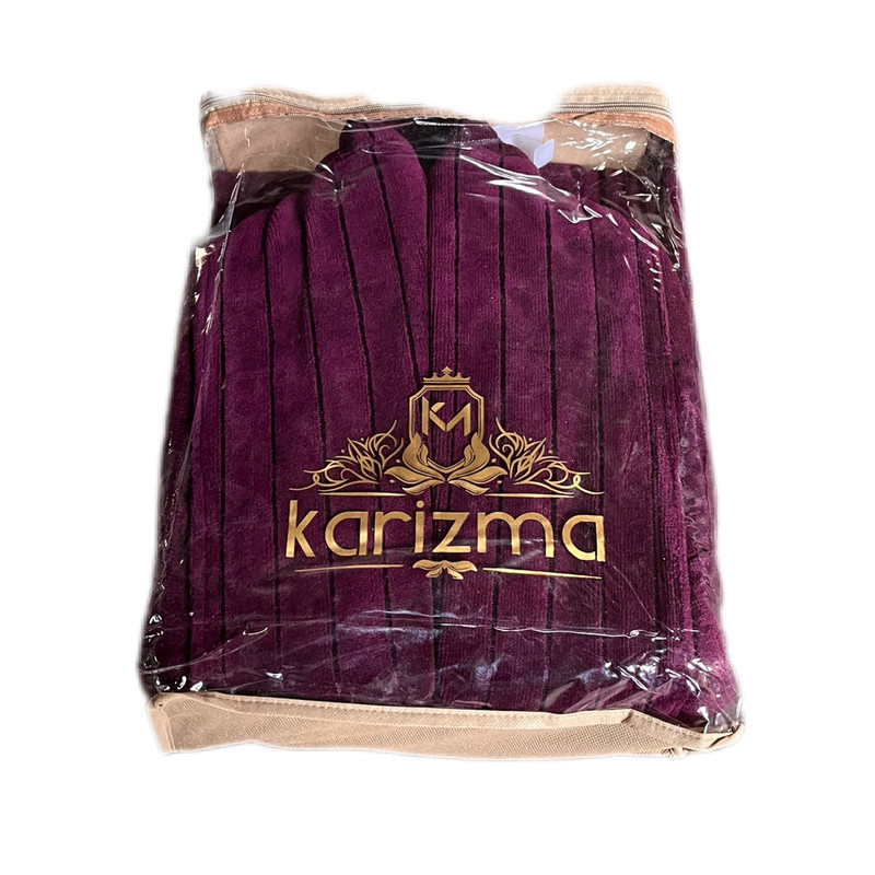 حوله پالتویی آقای کاریزما طرح یقه ابریشم مدل نواری سایز 125 مناسب برای قد 160 الی 185 سانتی متر