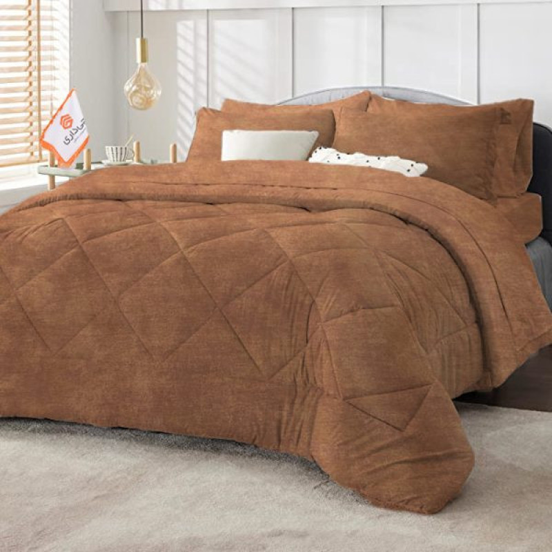 لحاف چیداری مدل پتینه یک نفره سایز 160x220 سانتی متر