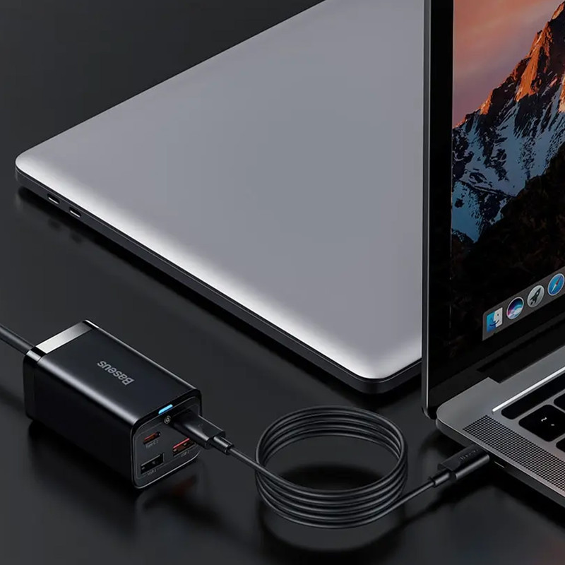 شارژر رومیزی باسئوس مدل Desktop Fast 65W به همراه کابل USB-C