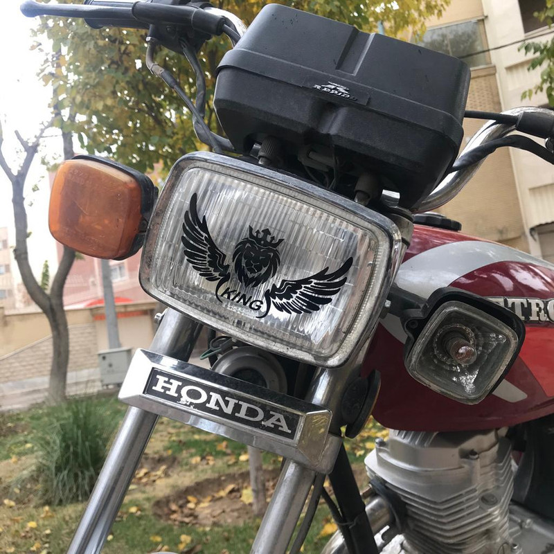 برچسب بدنه موتور مهدیار طرح بال مشکی کد SM201