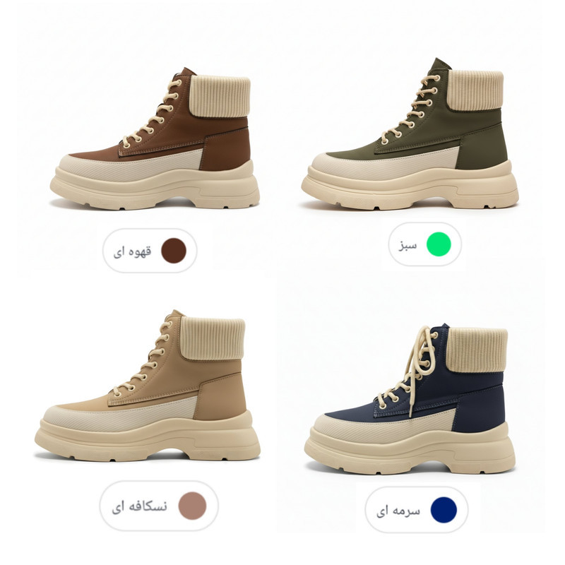 نیم بوت زنانه مدل تیم