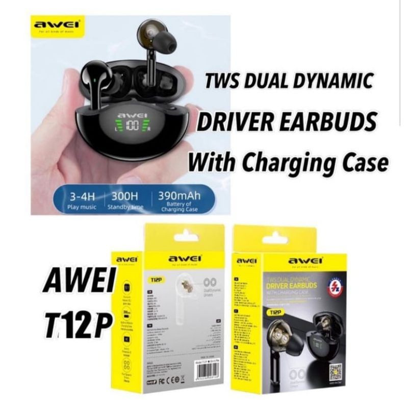 هندزفری بلوتوثی اوی مدل TWS-AW T12P