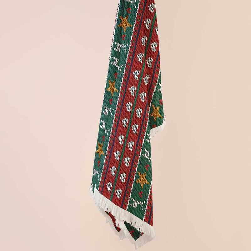 شال مبل مدل جشن کریسمس کد Q1SH1061 سایز 98x180 سانتی متر
