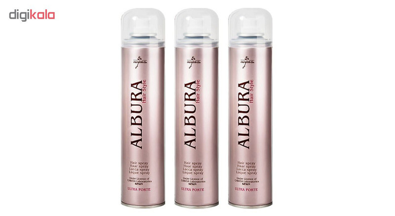 اسپری چسب مو آلبورا مدل Ultra Forte حجم 250 میلی لیتر مجموعه 3 عددی