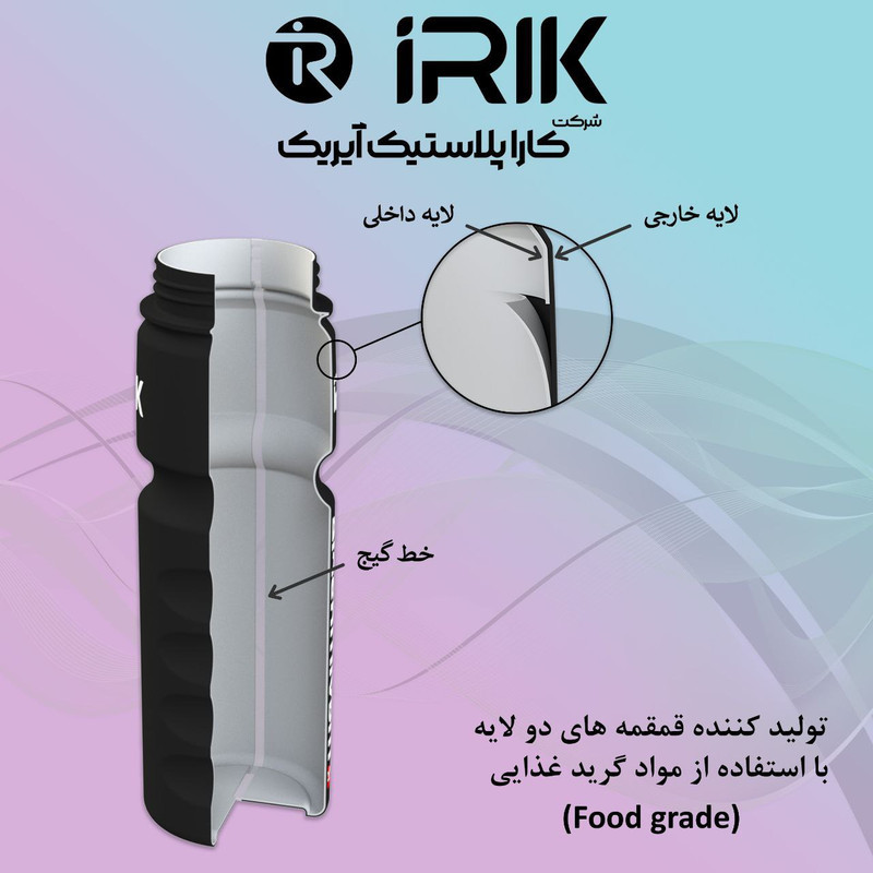 قمقمه دوچرخه مدل دولایه اوربیت گنجایش 0.75 لیتر