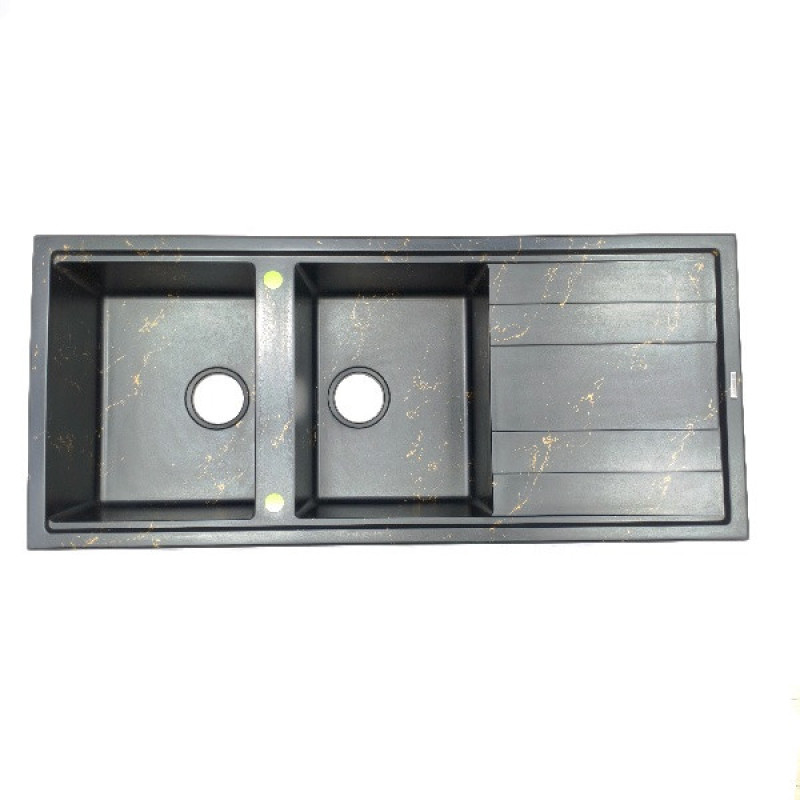 سینک ظرفشویی گرانیت توکار دو لگنه رابیتس مدل R-1002BG